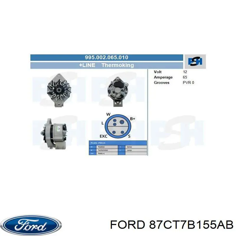 87CT7B155AB Ford filtro hidráulico, transmisión automática