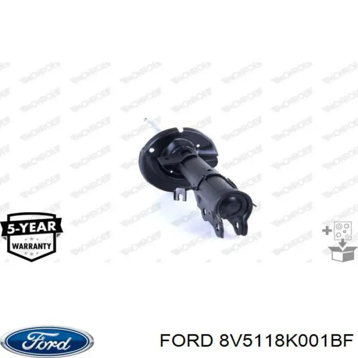 8V5118K001BF Ford amortiguador delantero izquierdo