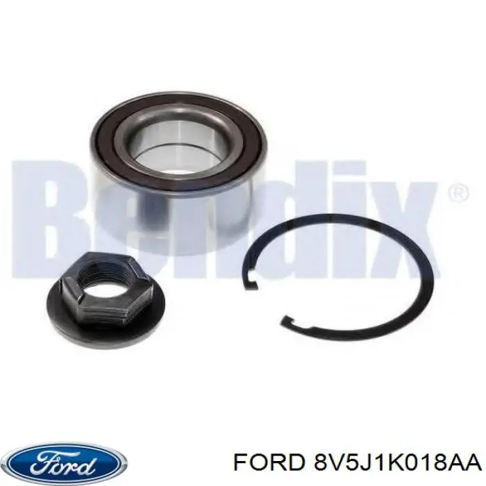 8V5J1K018AA Ford cojinete de rueda delantero