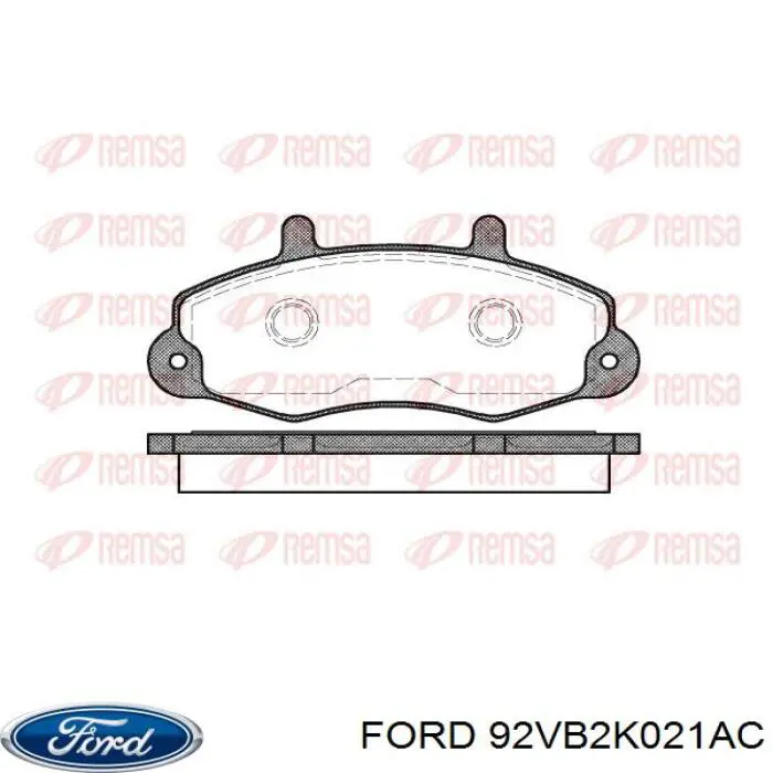 92VB2K021AC Ford pastillas de freno delanteras