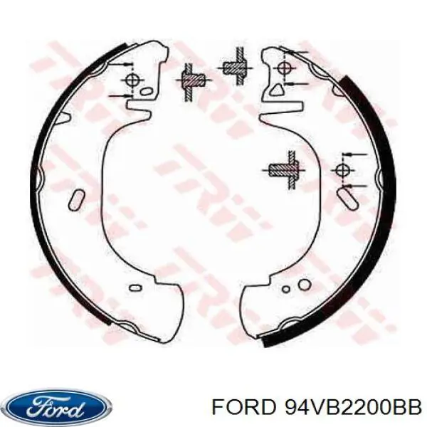 94VB2200BB Ford zapatas de frenos de tambor traseras