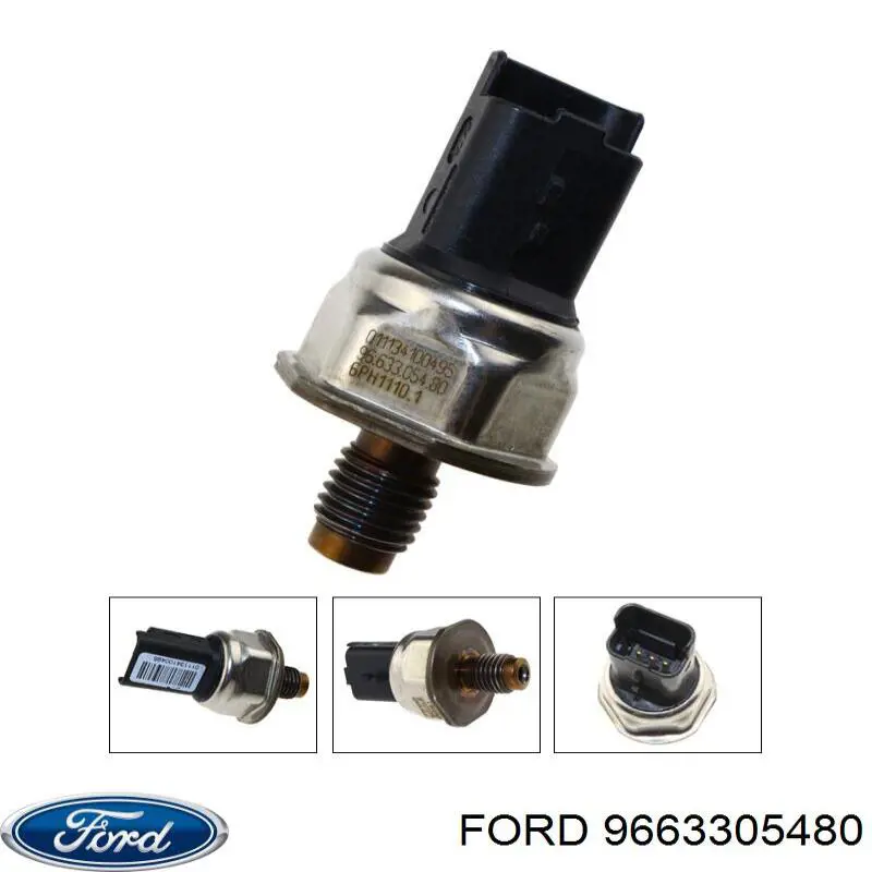 9663305480 Ford sensor de presión de combustible