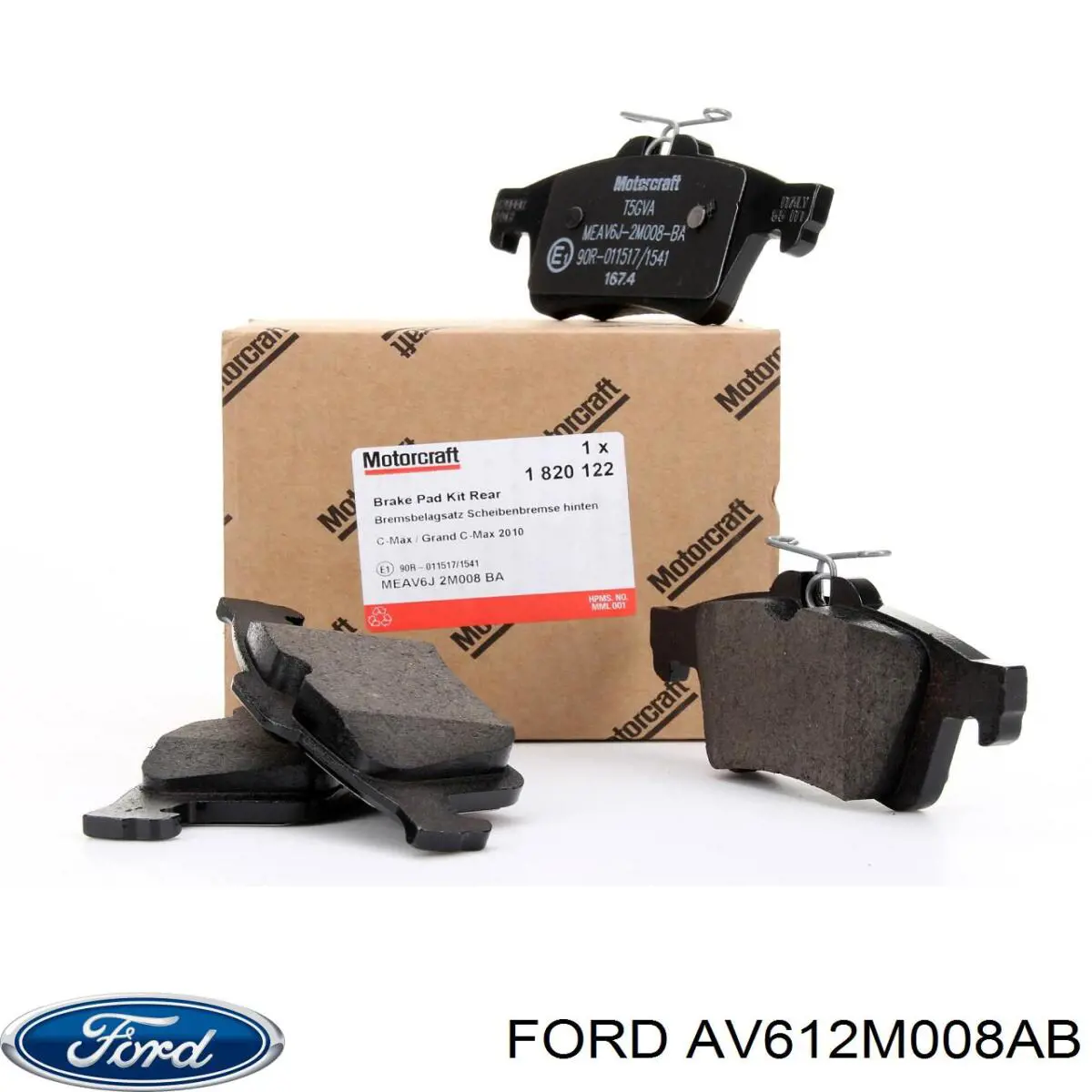 AV612M008AB Ford pastillas de freno traseras