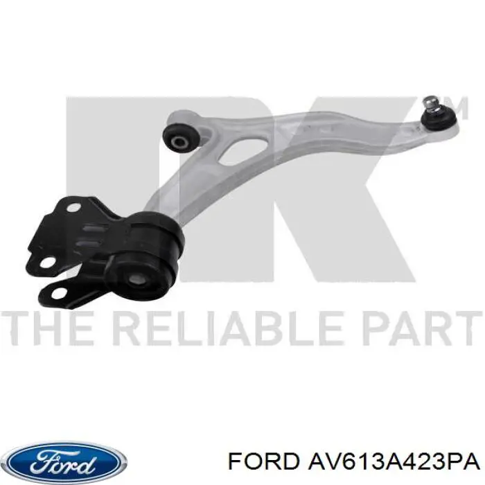 AV61-3A423-PA Ford barra oscilante, suspensión de ruedas delantera, inferior derecha