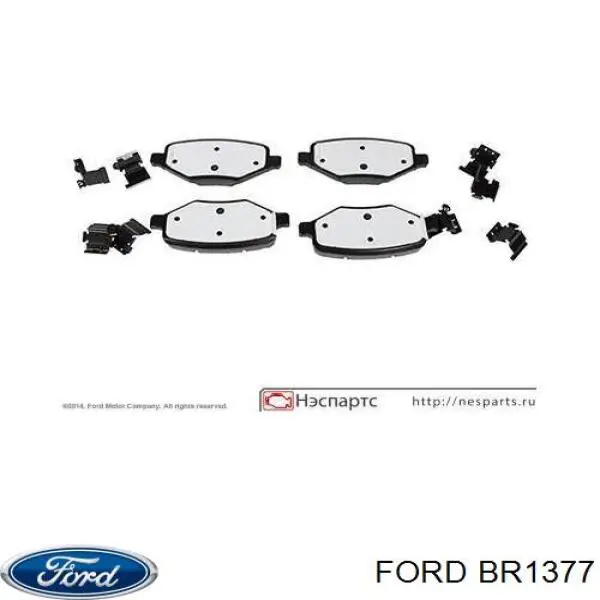 BR1377 Ford pastillas de freno traseras