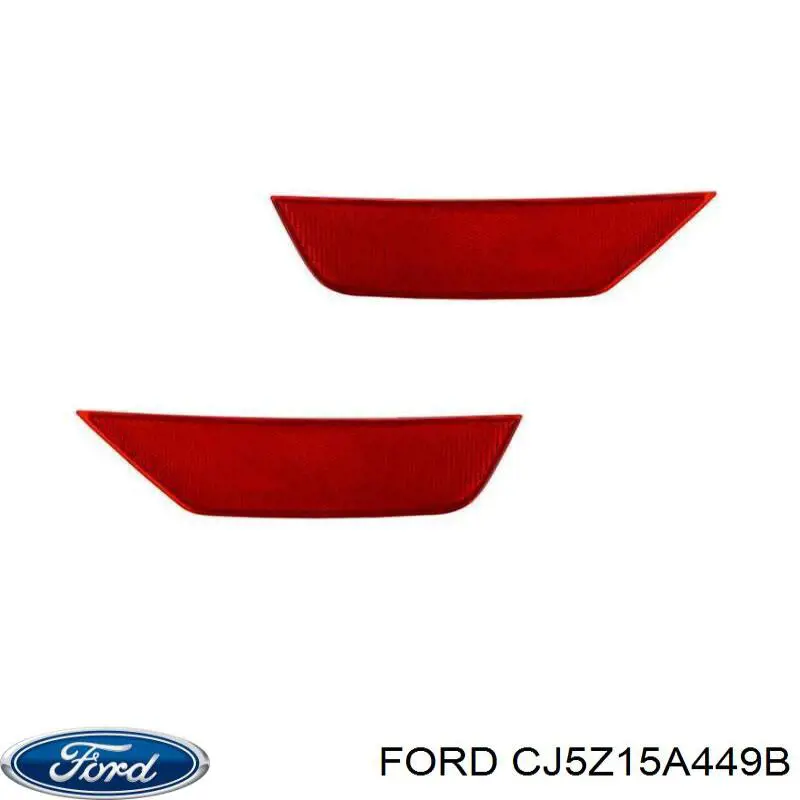 CJ5Z15A449B Ford reflector, parachoques trasero, izquierdo