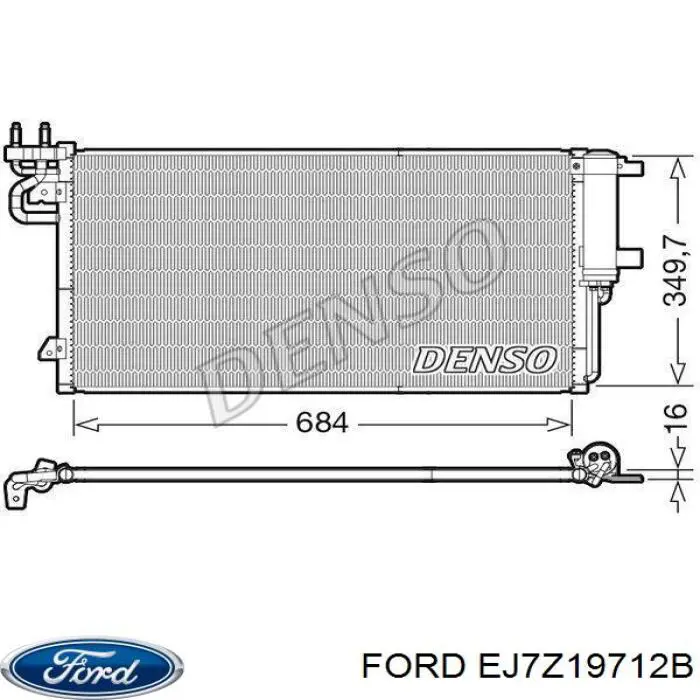 EJ7Z19712A Ford condensador aire acondicionado