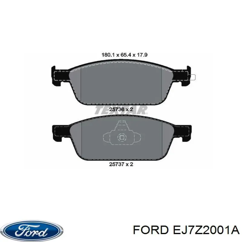 EJ7Z2001A Ford pastillas de freno delanteras