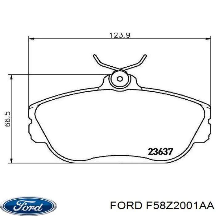 F58Z2001AA Ford pastillas de freno delanteras