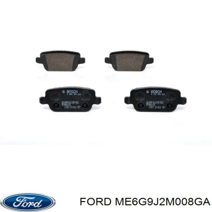 ME6G9J2M008GA Ford pastillas de freno traseras