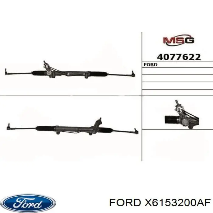 X6153200AF Ford cremallera de dirección