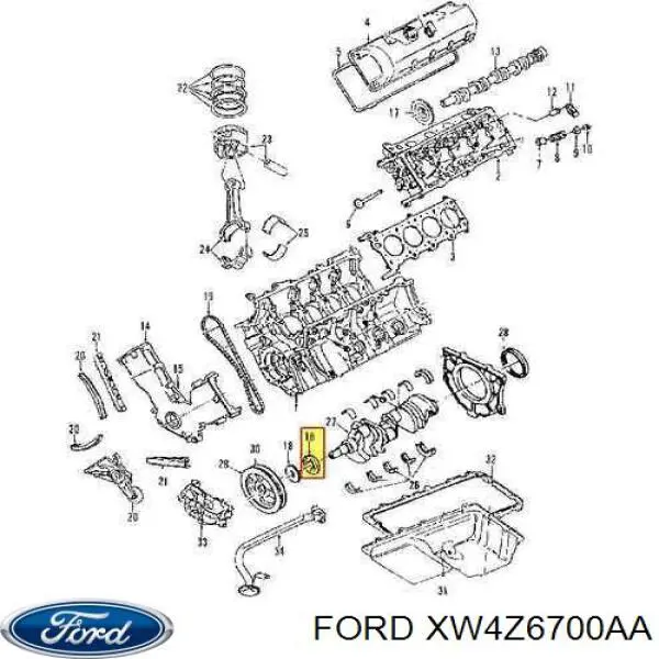  Anillo retén, cigüeñal frontal para Ford Edge 