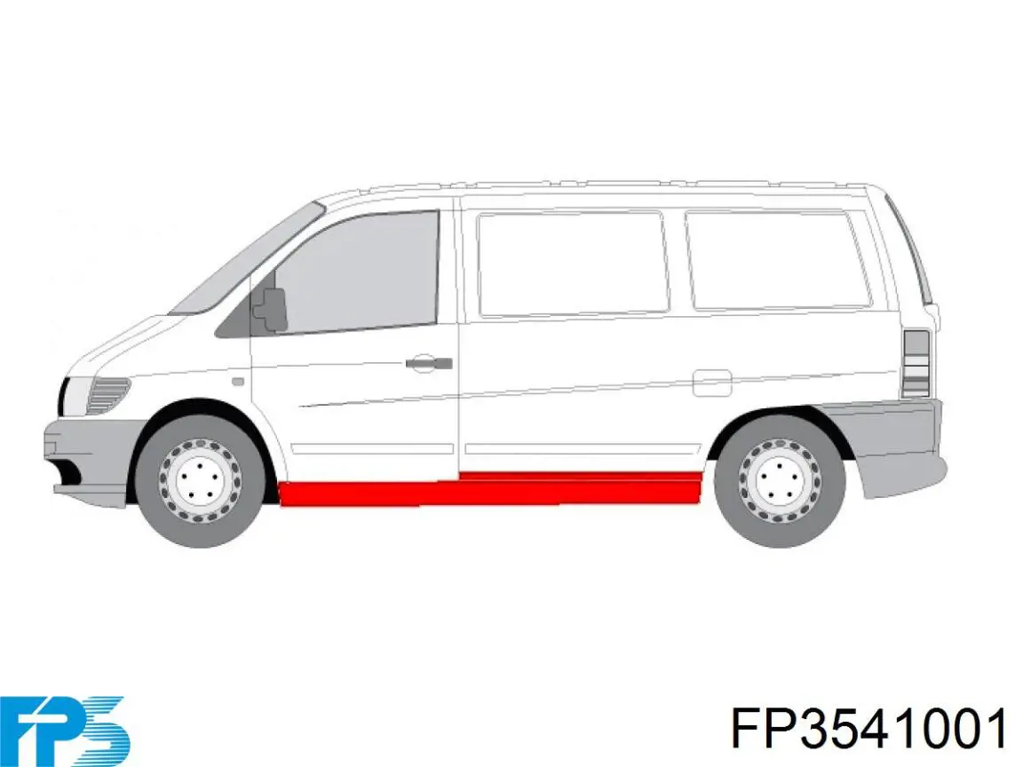  Chapa de acceso izquierda para Mercedes Vito 638