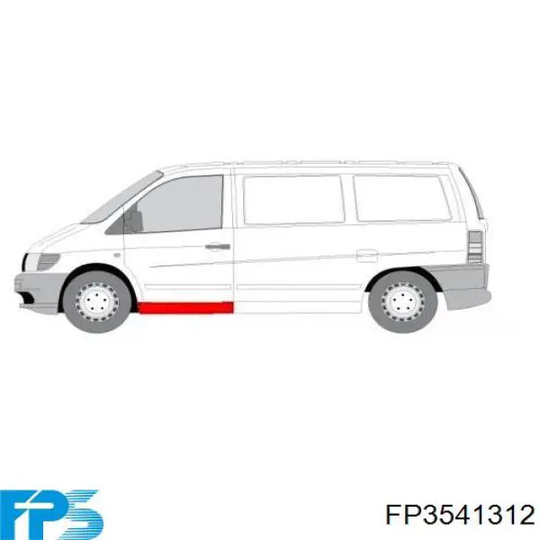  Guardabarros delantero derecho para Mercedes V 638