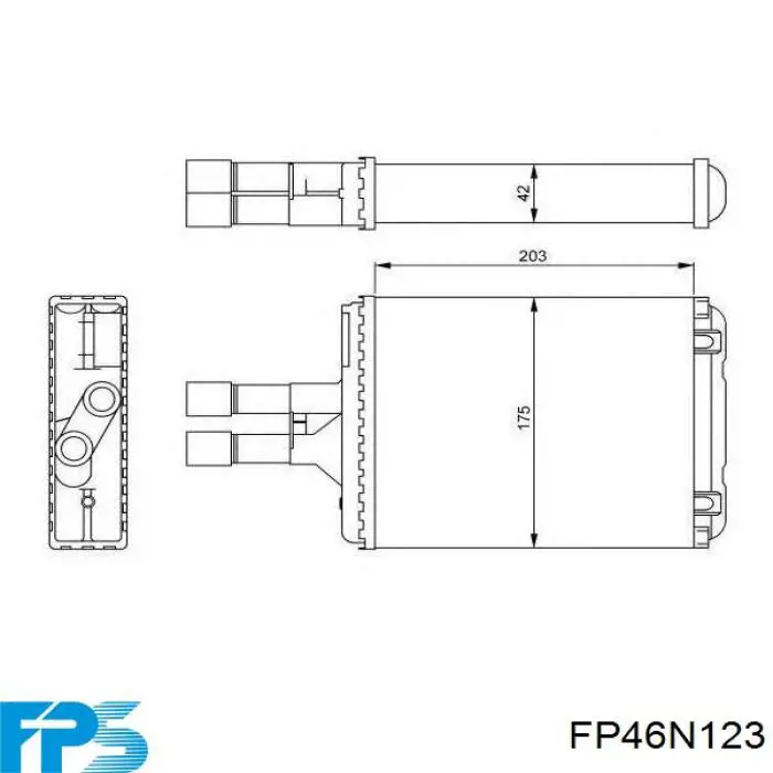 FP46N123 FPS radiador de calefacción