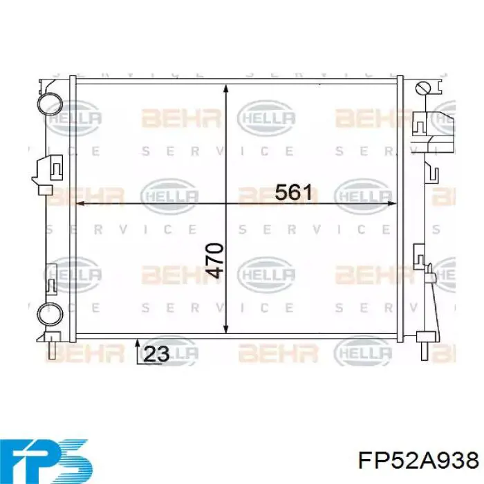 FP52A938 FPS radiador refrigeración del motor