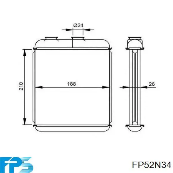 FP 52 N34 FPS radiador de calefacción