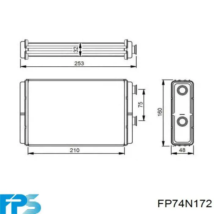 FP 74 N172 FPS radiador de calefacción