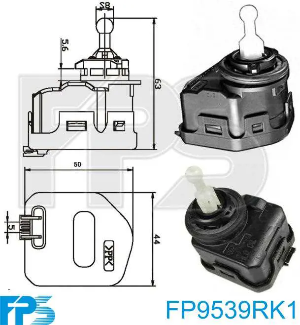 FP 9539 RK1 FPS elemento de regulación, regulación del alcance de faros