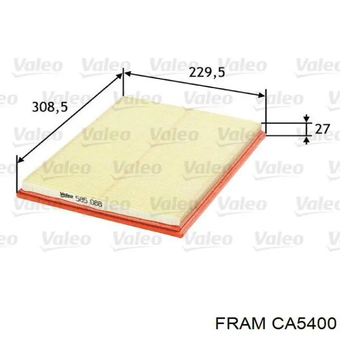 CA5400 Fram filtro de aire