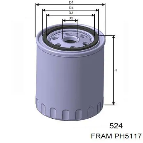 PH5117 Fram filtro de aceite