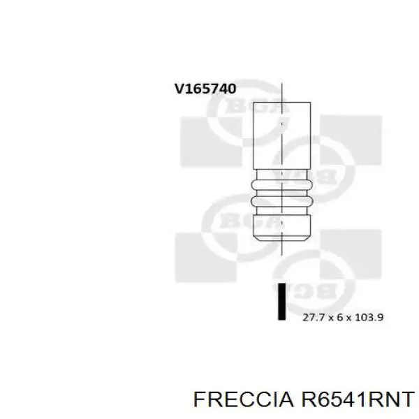 6541 Freccia válvula de escape