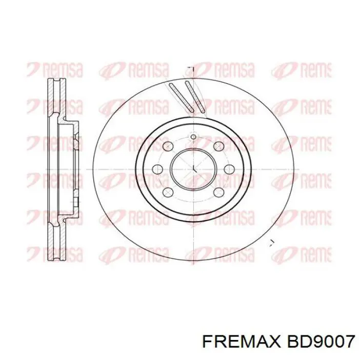 BD9007 Fremax freno de disco delantero