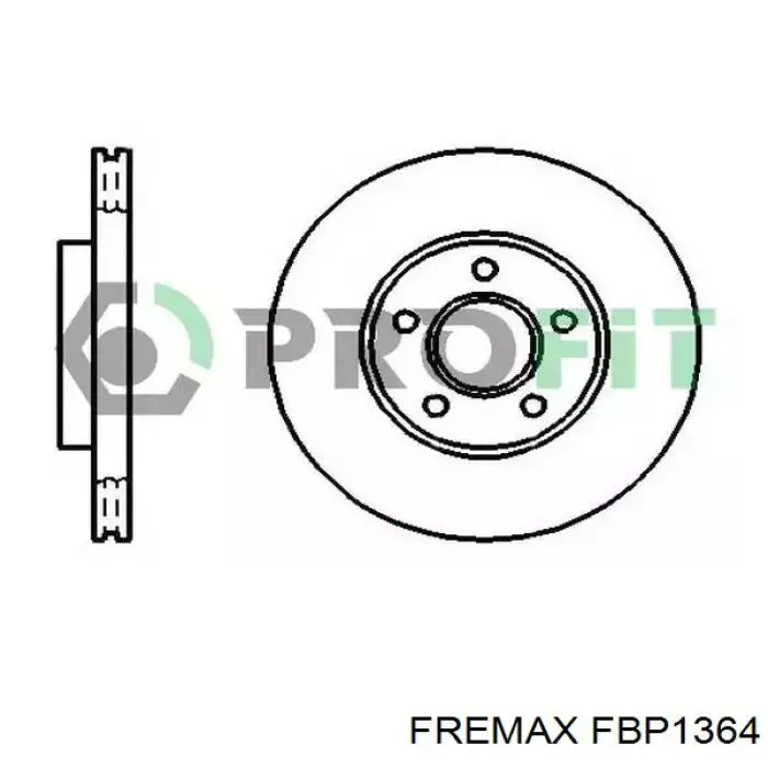 FBP-1364 Fremax pastillas de freno traseras