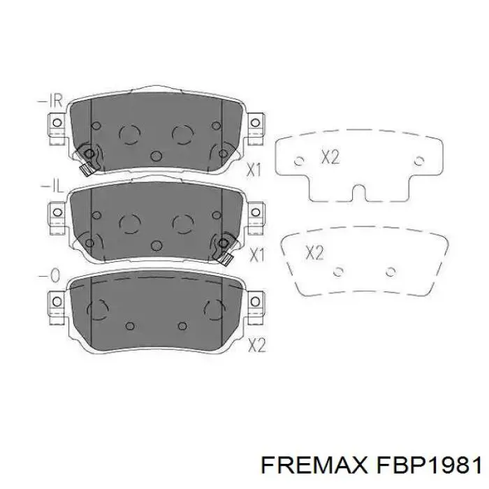 FBP1981 Fremax pastillas de freno traseras