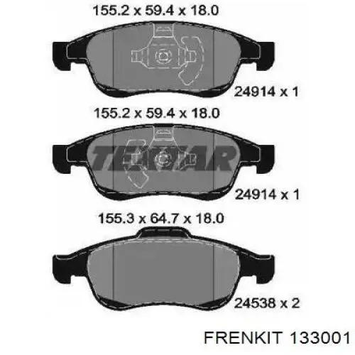 133001 Frenkit juego de reparación, cilindro de freno principal