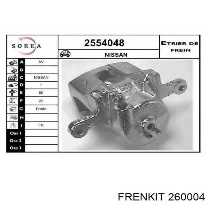  Juego de reparación, pinza de freno delantero para Nissan Bluebird T72 , T12