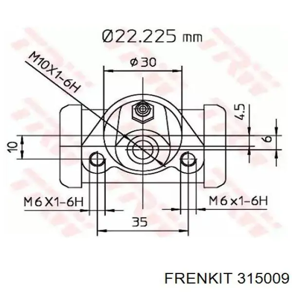 315009 Frenkit cilindro de freno de rueda trasero