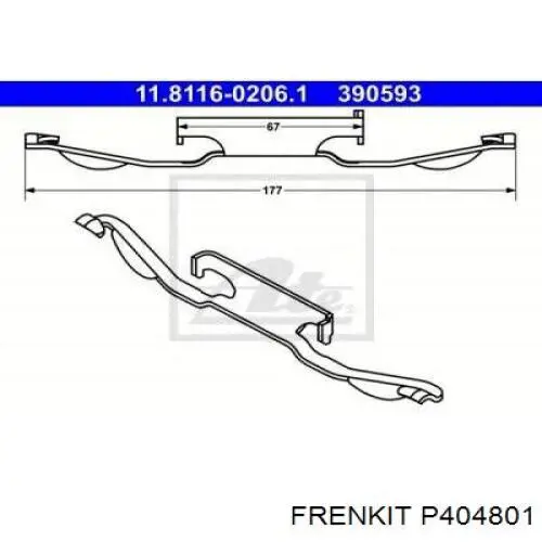 P404801 Frenkit émbolo, pinza del freno trasera