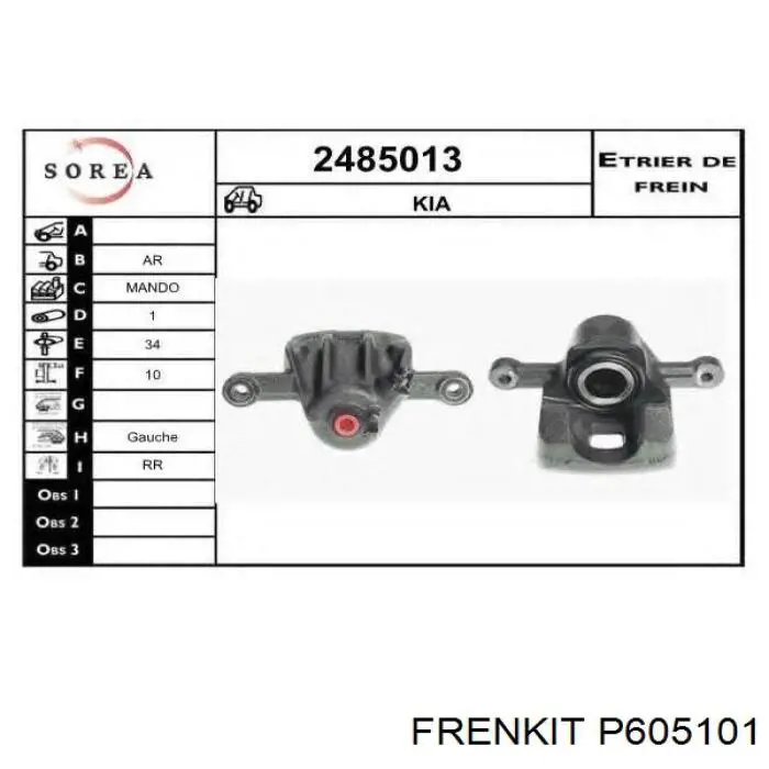  Émbolo, pinza del freno delantera para KIA Sportage 2 