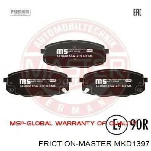 MKD1397 Friction Master pastillas de freno delanteras