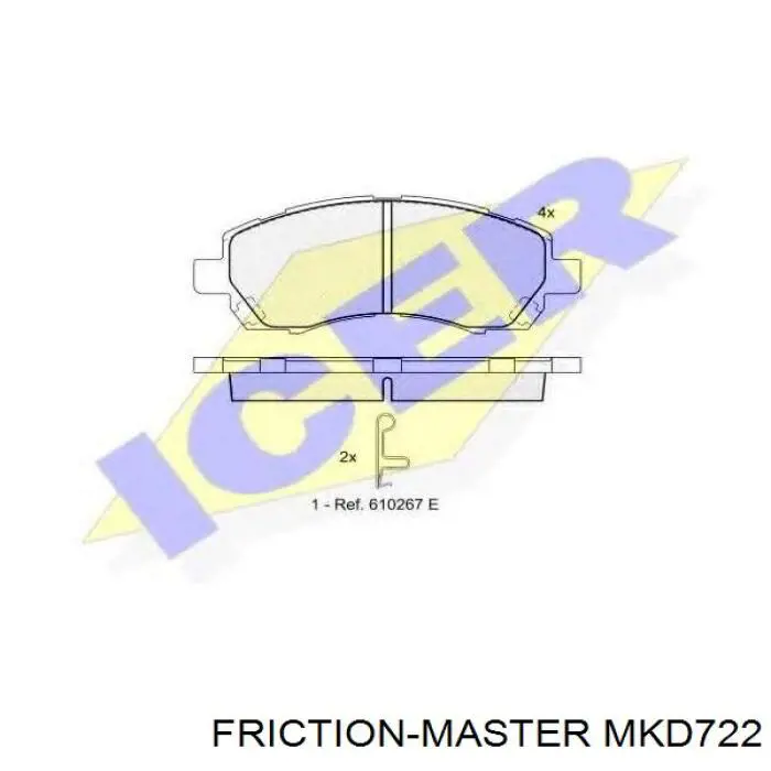 MKD722 Friction Master pastillas de freno delanteras