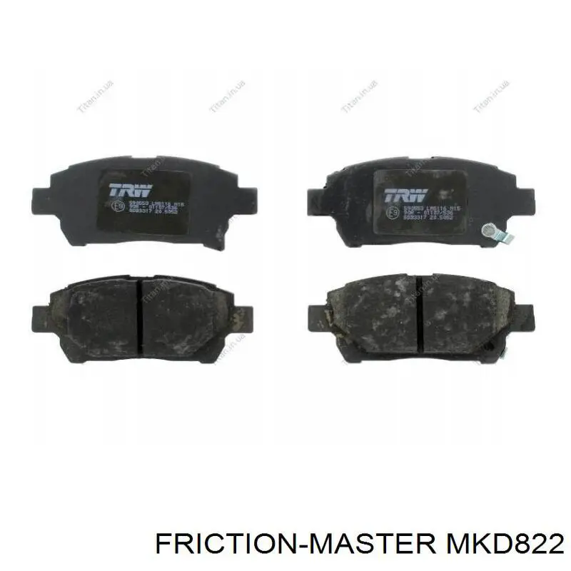 MKD822 Friction Master pastillas de freno delanteras