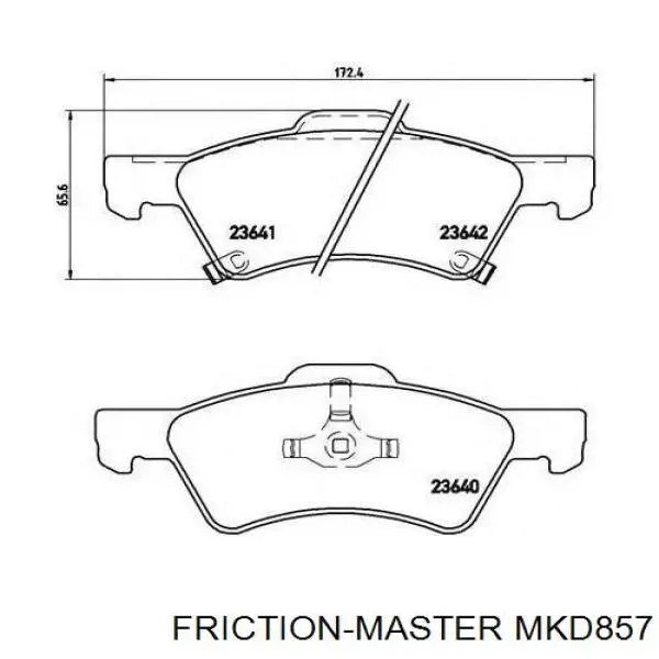 MKD857 Friction Master pastillas de freno delanteras