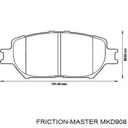 MKD908 Friction Master pastillas de freno delanteras