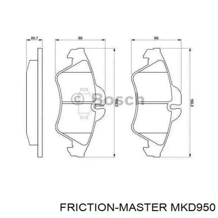 MKD950 Friction Master pastillas de freno delanteras