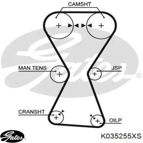 K035255XS Gates kit correa de distribución