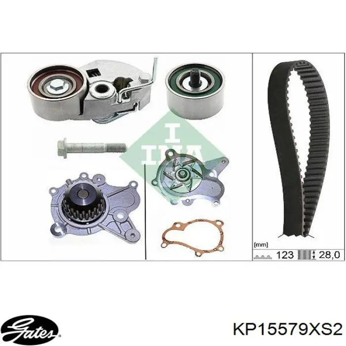 KP15579XS-2 Gates kit correa de distribución