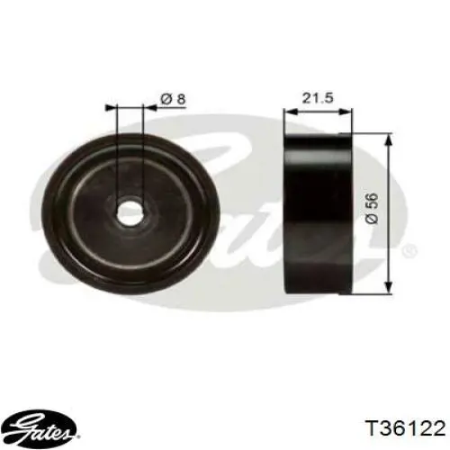 R0175 Kamoka rodillo, correa trapecial poli v