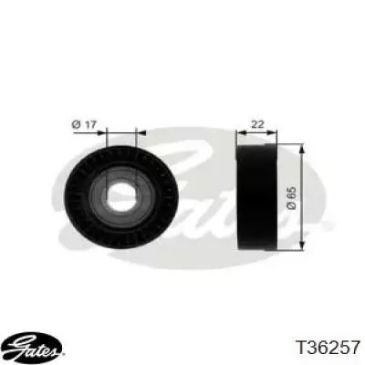 T36257 Gates polea inversión / guía, correa poli v
