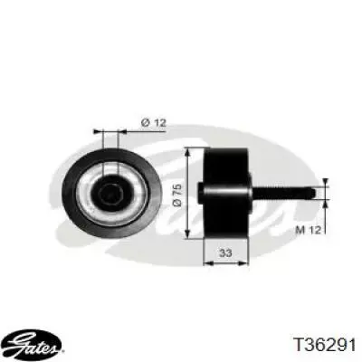 T36291 Gates rodillo, correa trapecial poli v