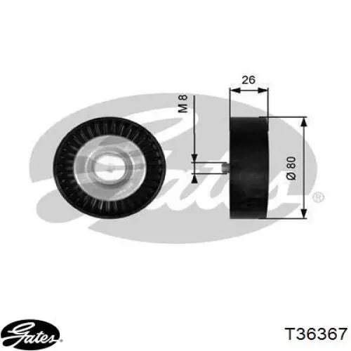  Polea inversión / guía, correa poli V para Volvo S60 1 