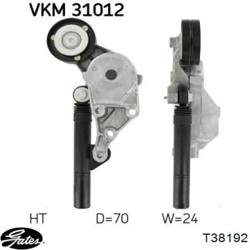  Tensor de correa, correa poli V para Volkswagen Caddy 2 