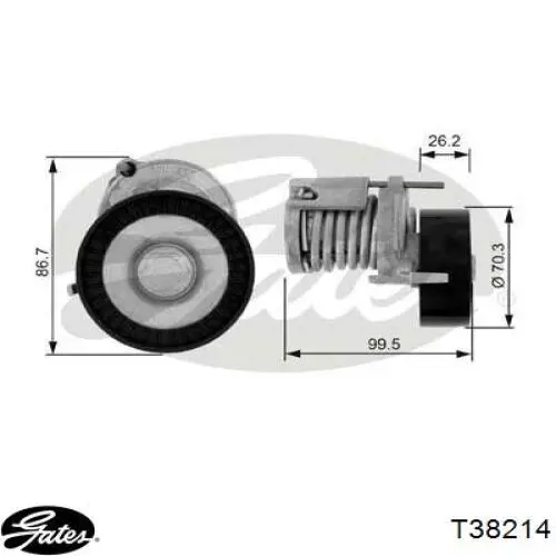  Tensor de correa, correa poli V para Seat Ibiza 2 