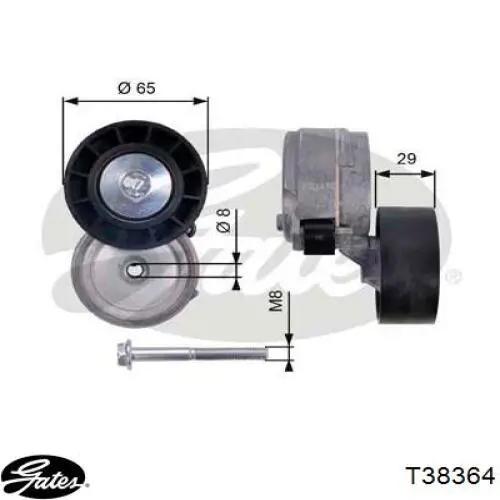 46546374 Fiat/Alfa/Lancia tensor de correa, correa poli v