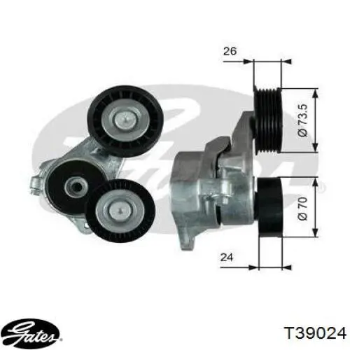 1367254 Ford tensor de correa, correa poli v